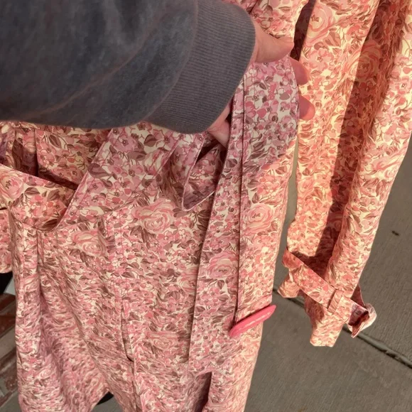 New London Fog floral rose Ladies XL ultimate trench coat double breasted - Picture 9 of 11